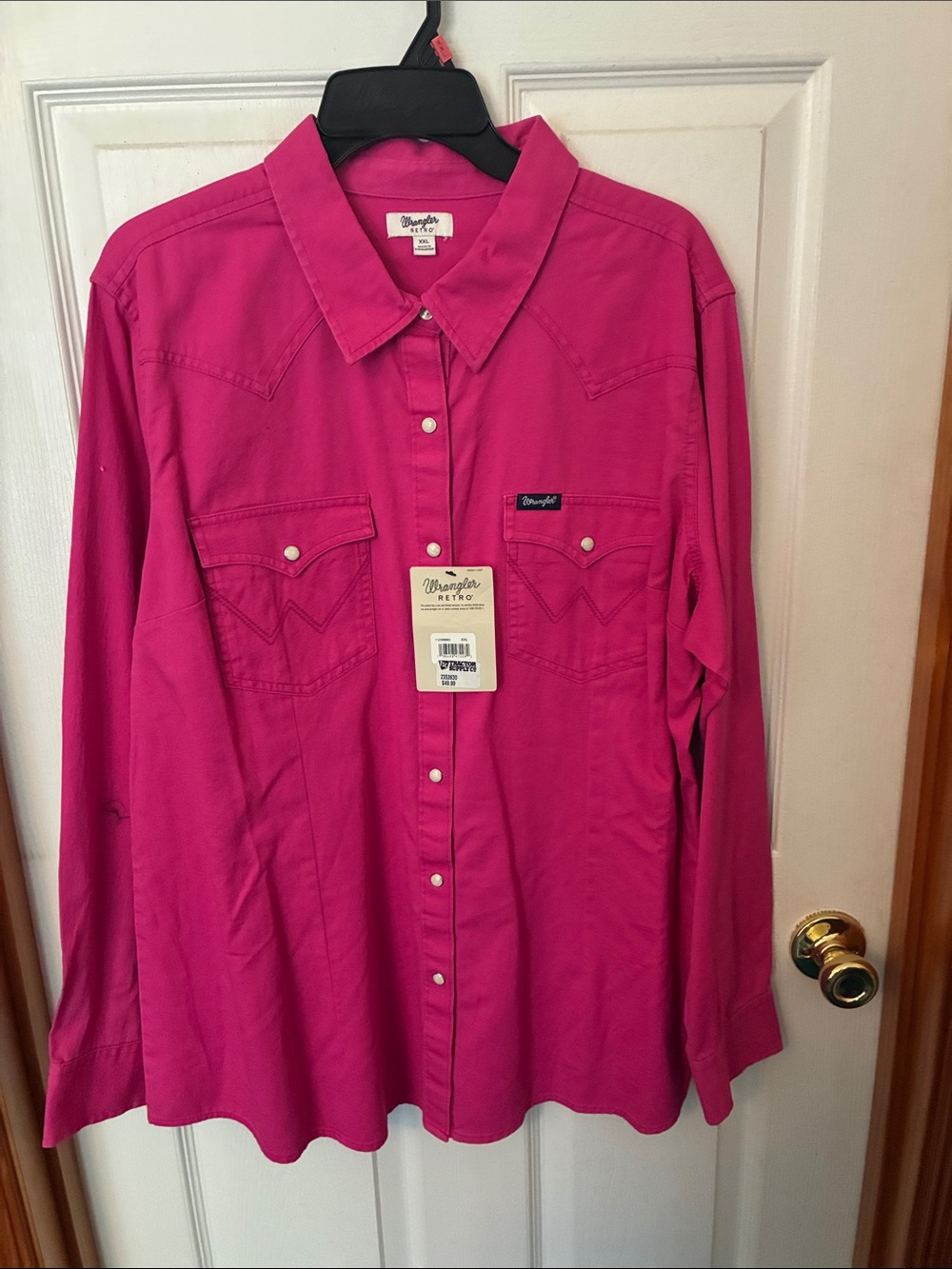 Wrangler Hot Pink Western Button-Down Shirt